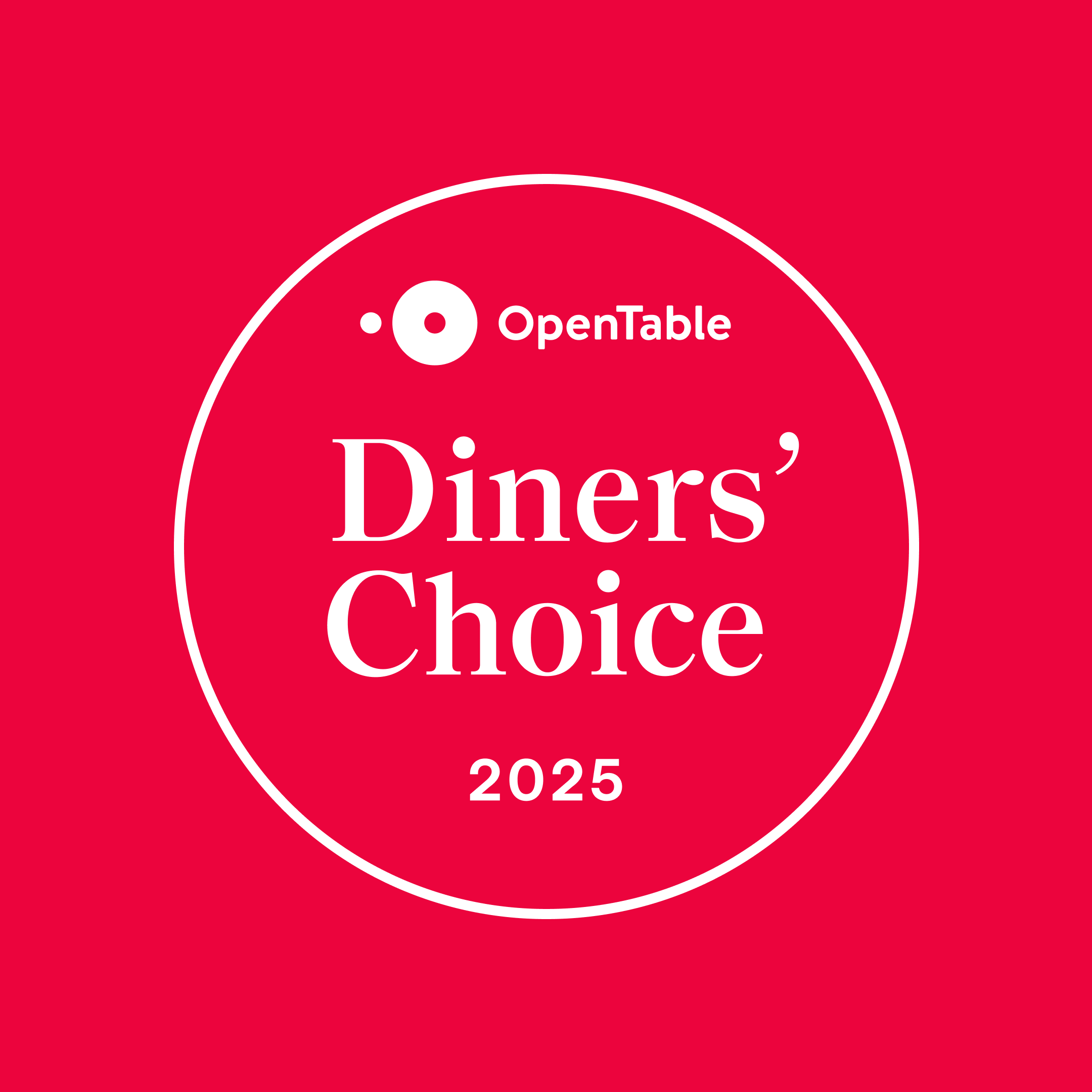 OpenTable Diners' Choice 2025 Graphic
